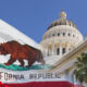 CalSTRS eyes dynamic one-fund approach for 2026 Photo of a faded California state flag laid over the California Capitol.
