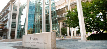 Photo of the CalPERS building and sign.