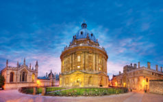 Elevated view of Radcliffe Camera, Bodleian Library, Oxford University, Oxford, Oxfordshire, England, UK.