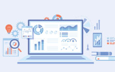 Laptop data illustration