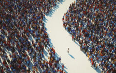 Yangge Seaman of Children’s Health on how GPs can stand out from the crowd A crowd of people parts with one person left in the space between