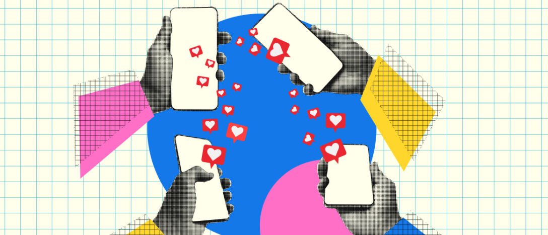 Social media influencer online smart phones