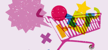 Consumer report theme image of a pink shopping trolley cart