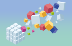 Colourful cubes illustration